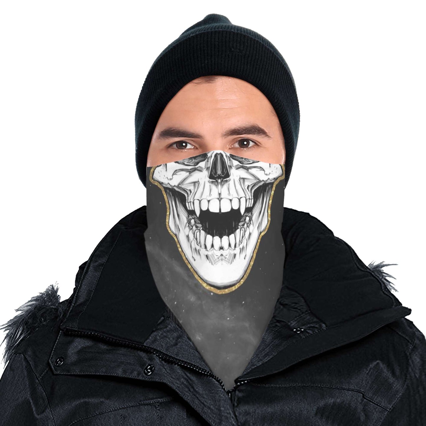 Skull Face Graphic Conical Bandanas
