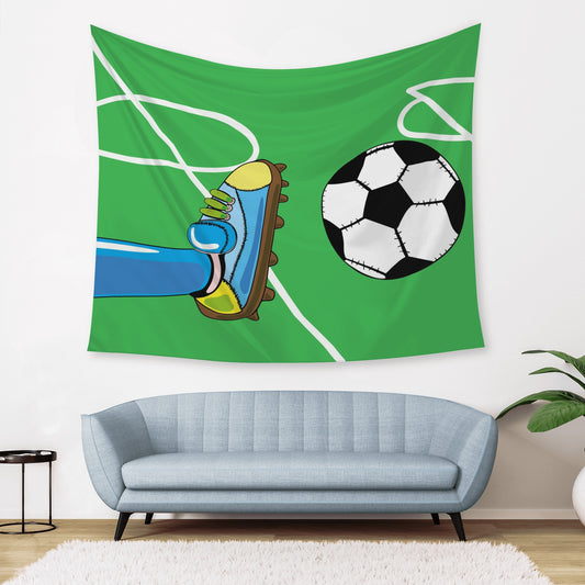 Kick a Soccer Ball Tapestry To Bring A Sporty Feel to Any Room