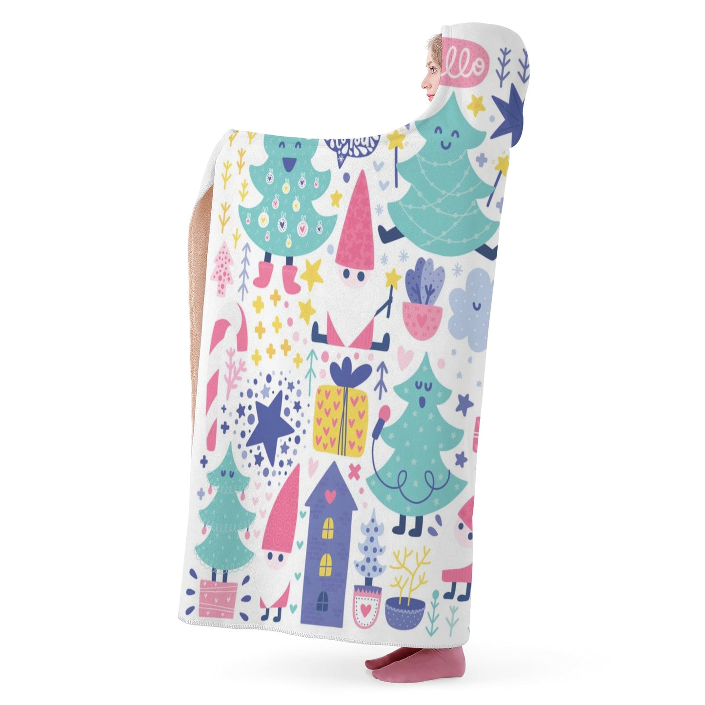 Welcome to Gnome Ville Hooded Blanket