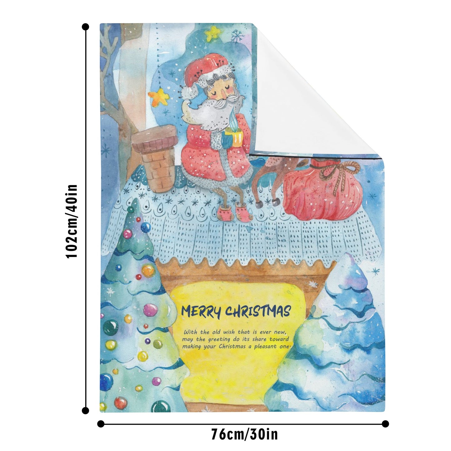 A Christmas Wish Soft Flannel Breathable Blanket for Babies and Tots