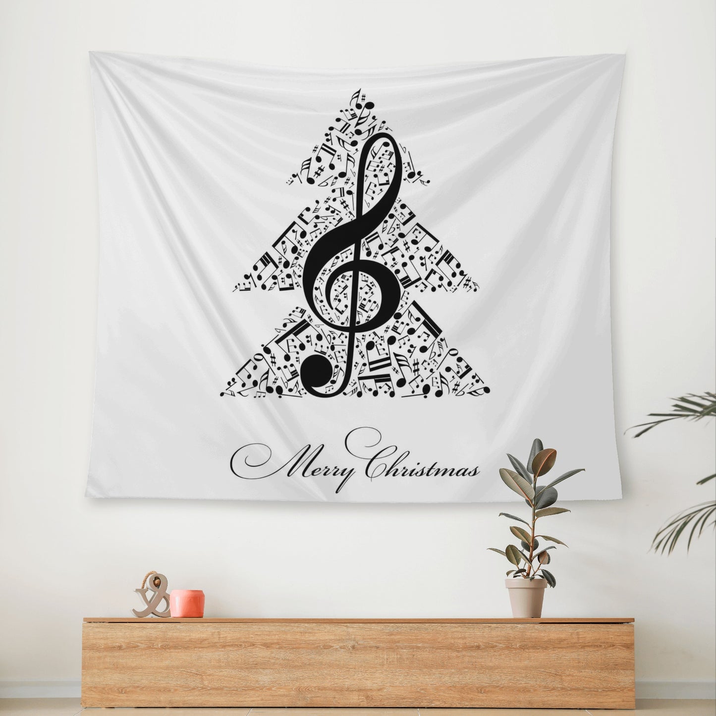 A Musical Christmas Tree For the Music Lovers Wall Tapestry