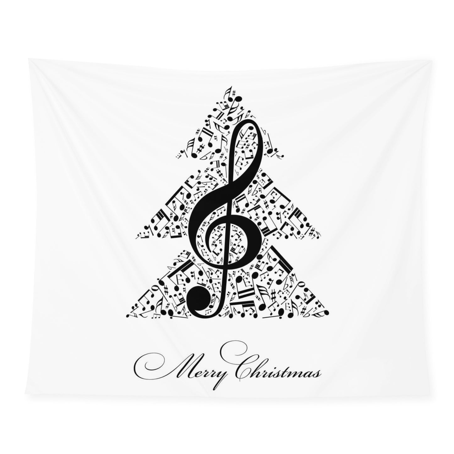 A Musical Christmas Tree For the Music Lovers Wall Tapestry
