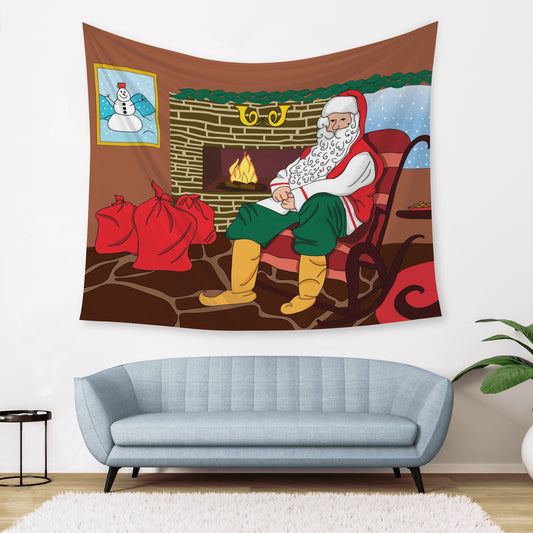 Santa is in The House Wall Tapestry
