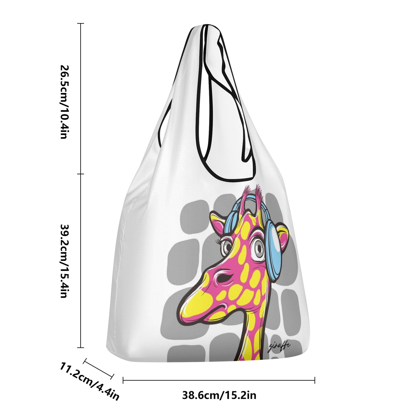 Giraffe Reuseable 3 Pack of Grocery Bags