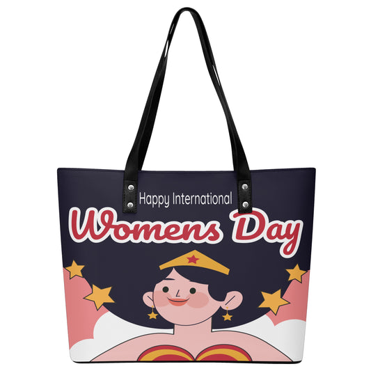Womens Day PU Leather Handbag, Celebrating the International Women