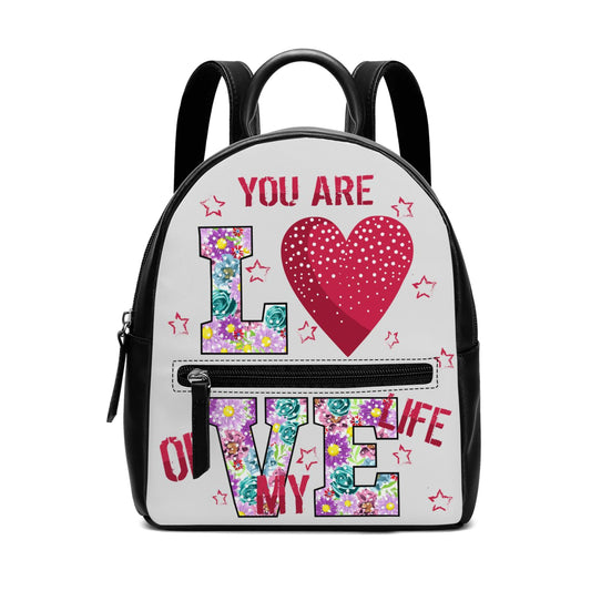 Back to School Cute You Are Love PU Backpack