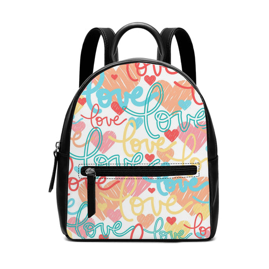 Cute Love PU Backpack To get Ready for Back To School