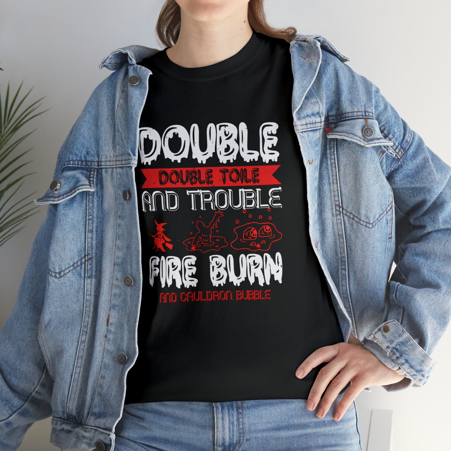 Double the Trouble in a Bubbly Cauldron Heavy Cotton Tee