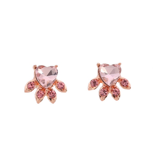 Paw Print Earring Female Piercing Rose Gold Small Animal Earrings For Women