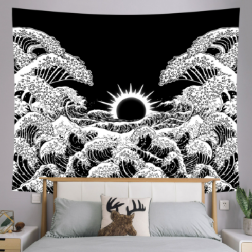 European And American Style Dark Simple Tarot Sun Tapestry