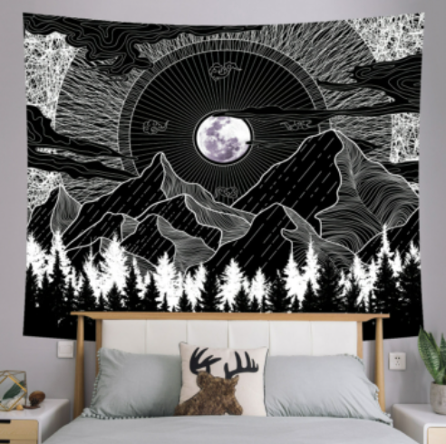 European And American Style Dark Simple Tarot Sun Tapestry