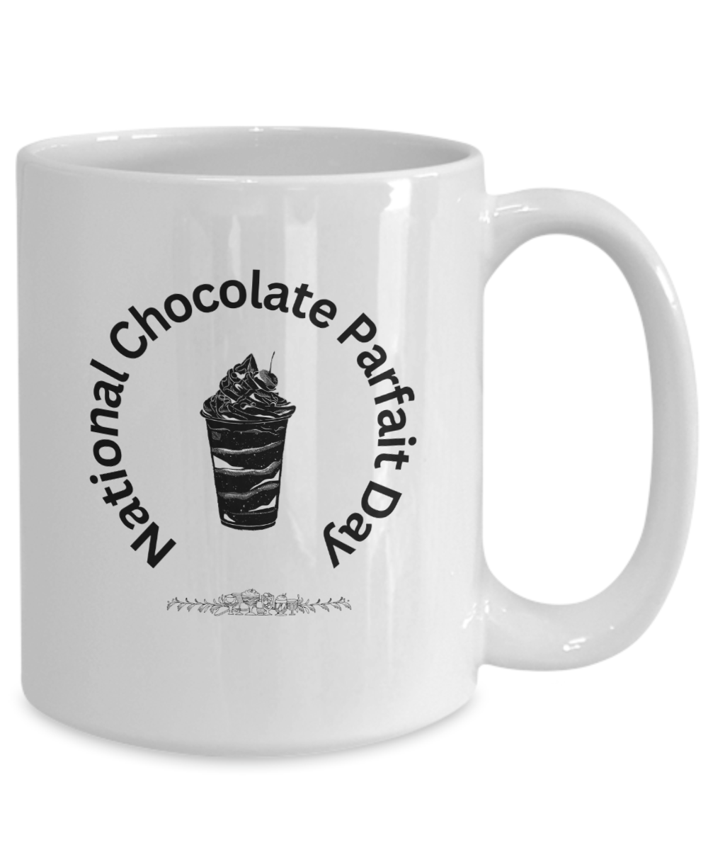 Happy National Chocolate Parfait Day Mug White/Black Available In 2 Sizes