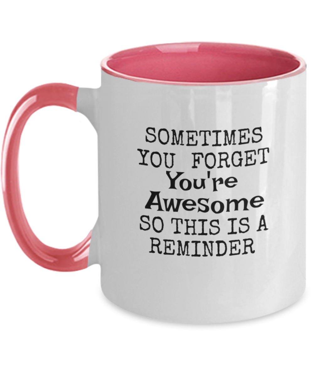 Charming Motivational "You're Awesome" Mug, White/Black Multiple Colors to Choose From
