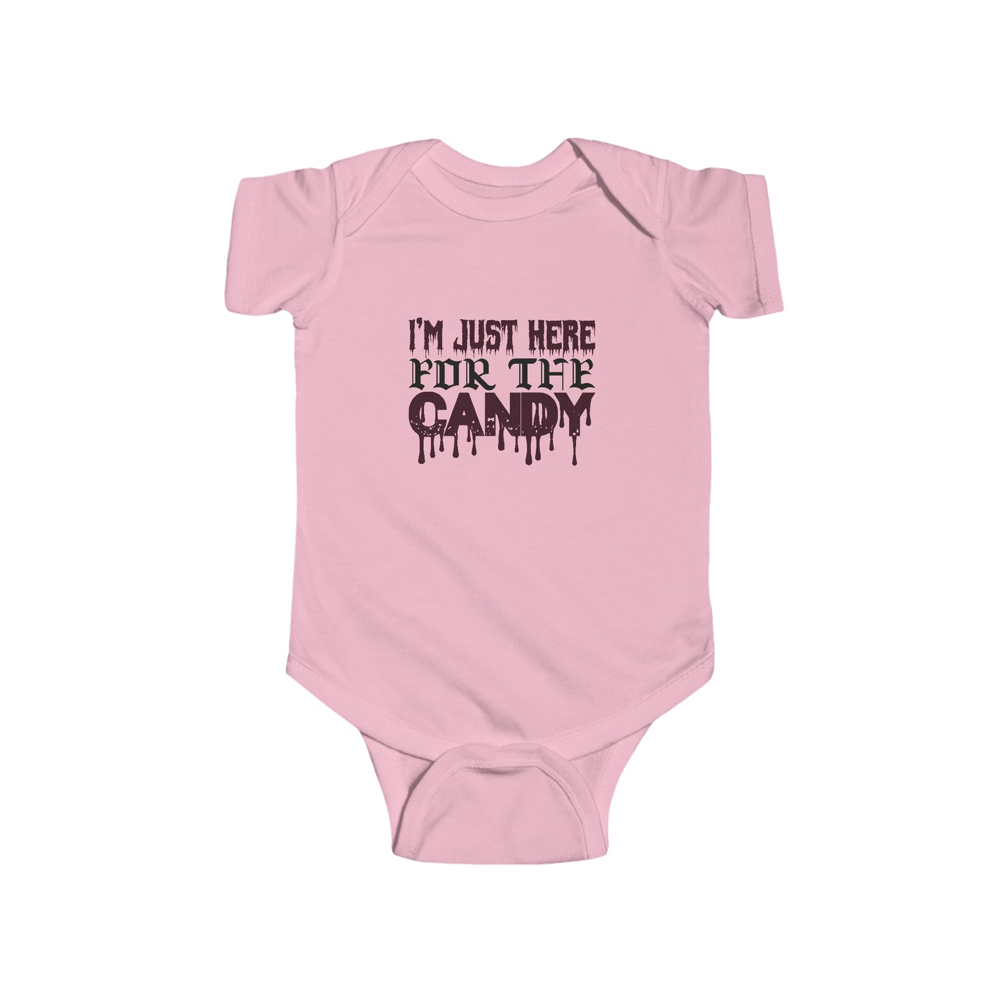 I'm Just Here for the Candy Halloween Infant Fine Jersey Bodysuit
