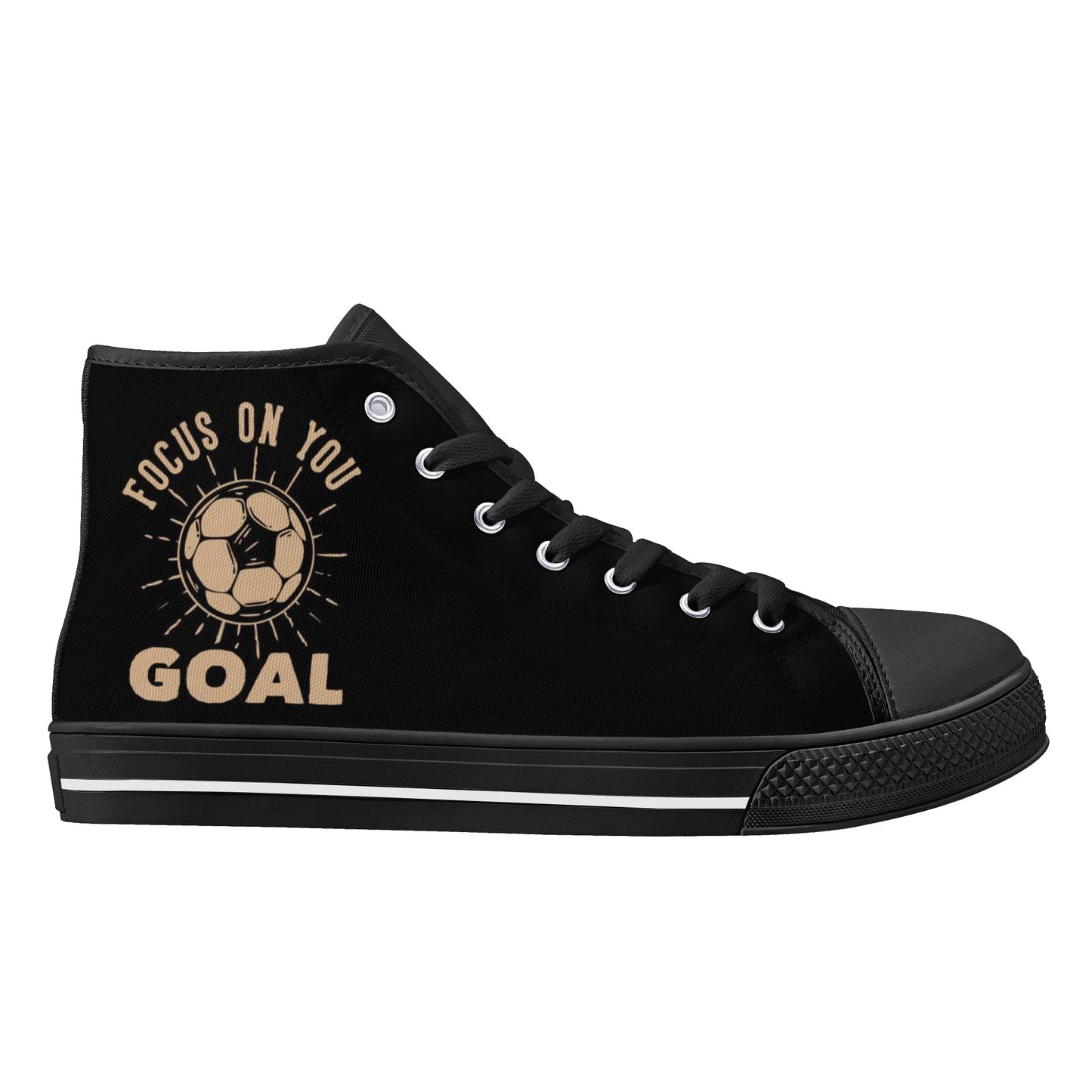 Focus on Your Goal High Top Canvas Shoes
