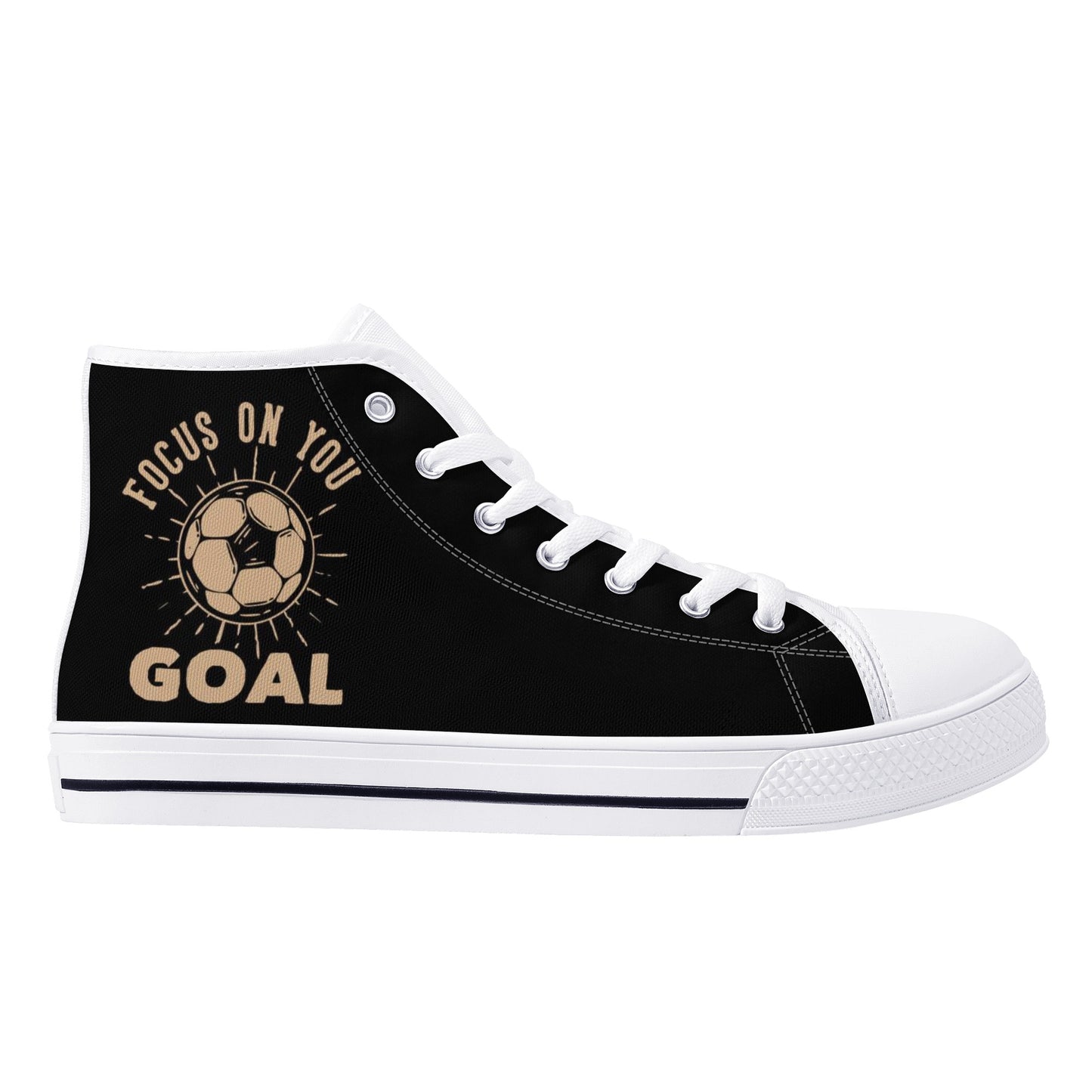 Focus on Your Goal High Top Canvas Shoes