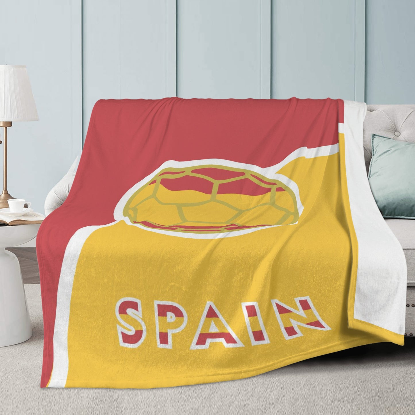 Spain Soccer Fleece Blanket
