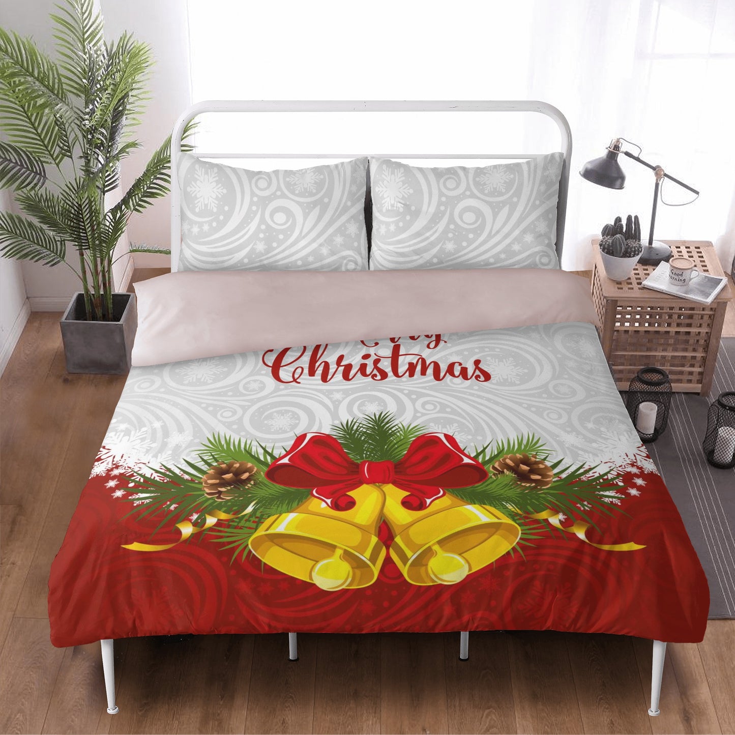 Merry Christmas Sheets to Help You Fall Asleep 3 Pcs Beddings