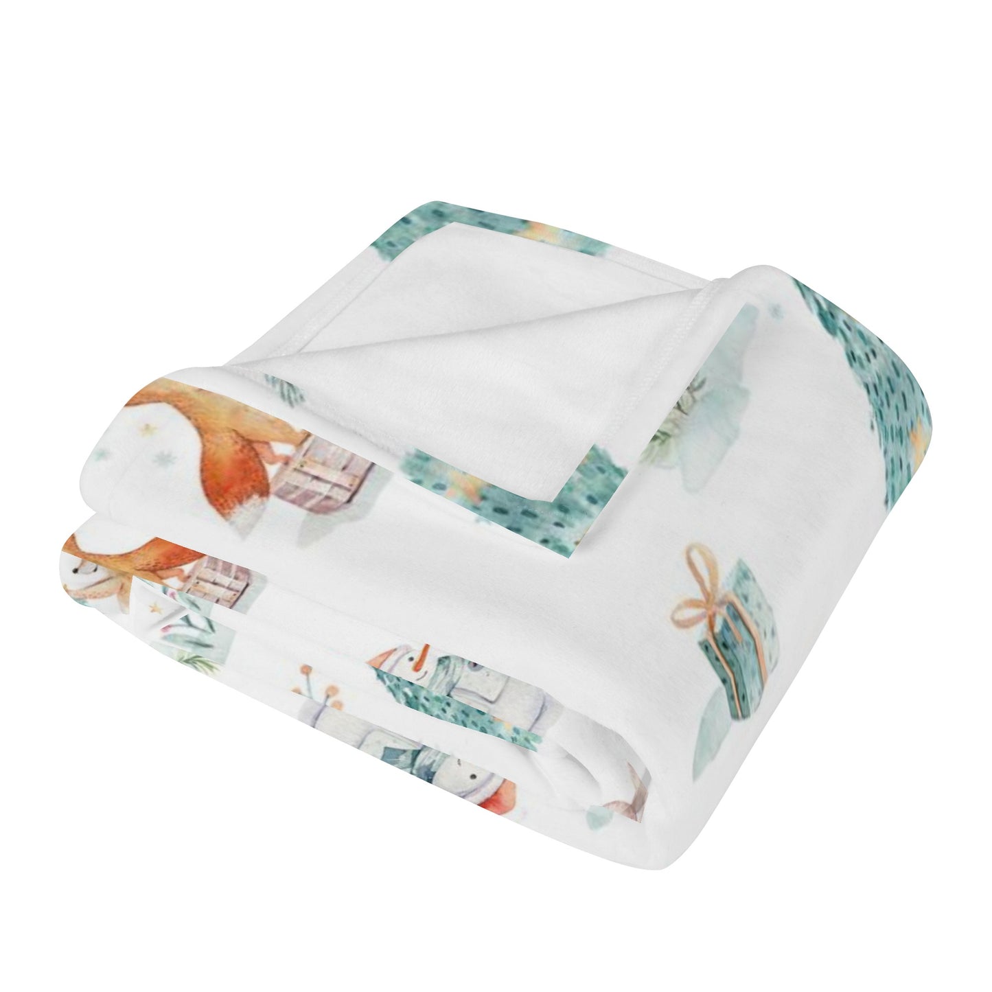 Its a Fox Day for Christmas Soft Flannel Breathable Blanket