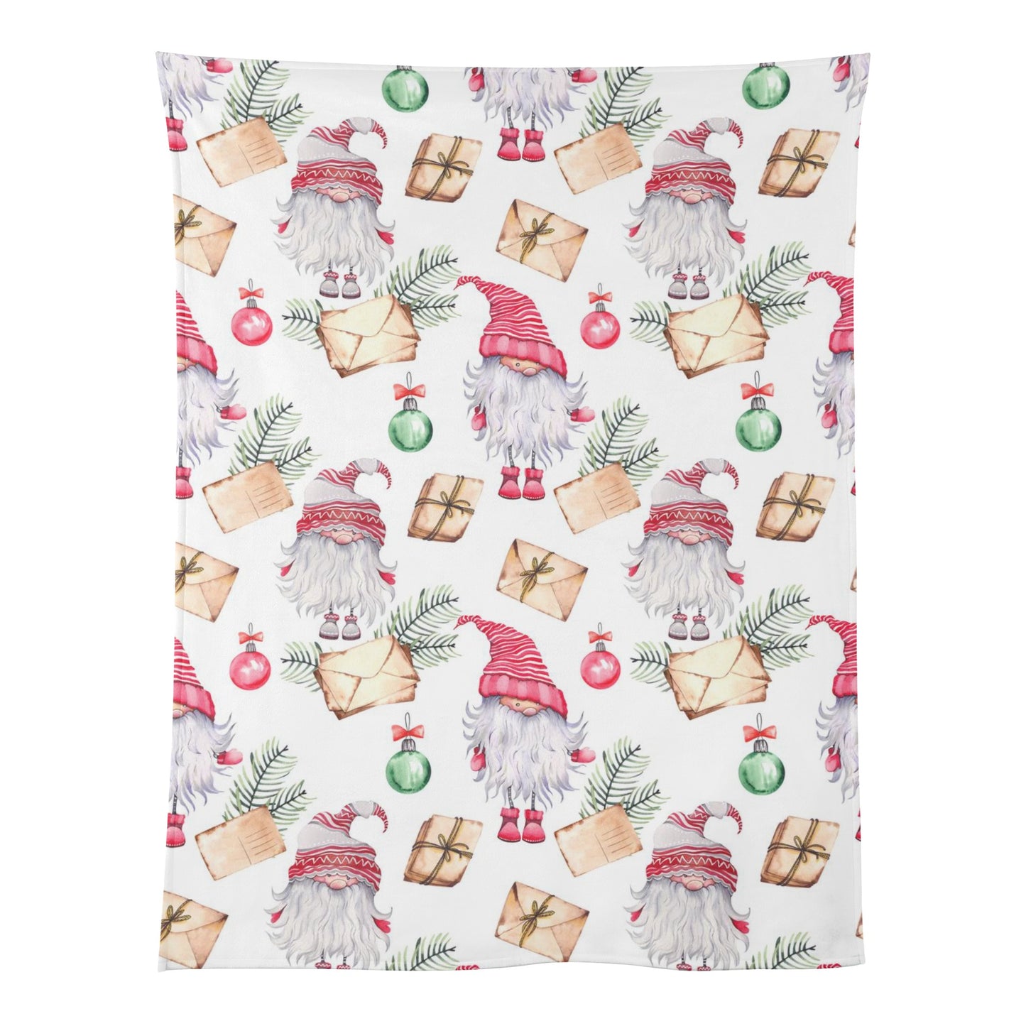 A Gnome Santa Soft Flannel Breathable Blanket for Babies and Tots
