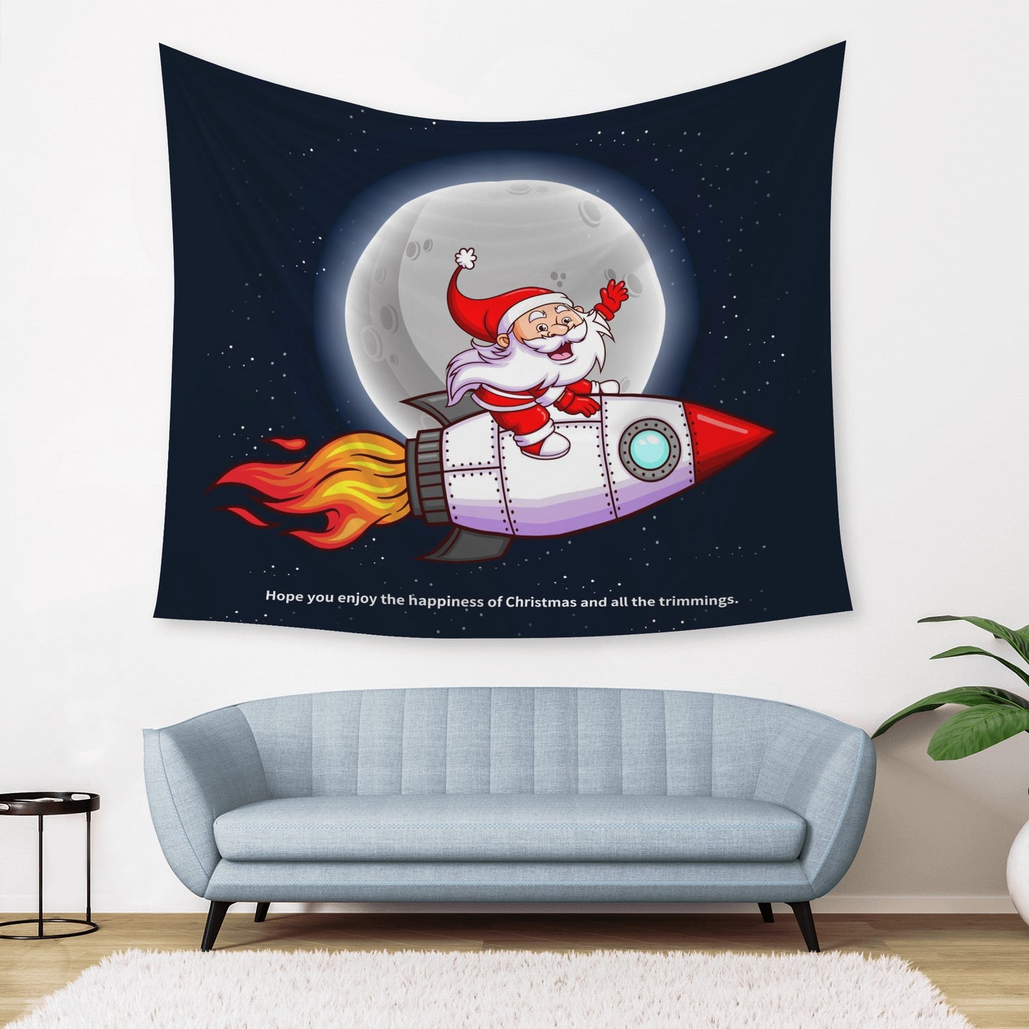 Rocket Christmas Wall Tapestry To Bring Beauty To Any Space