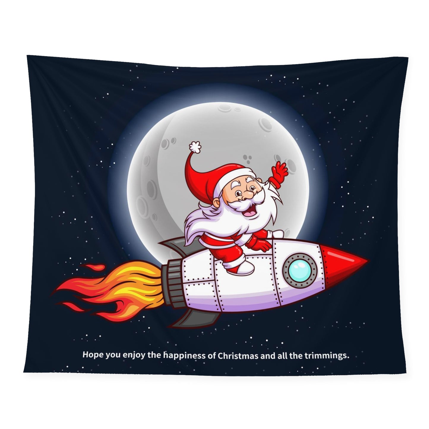 Rocket Christmas Wall Tapestry To Bring Beauty To Any Space