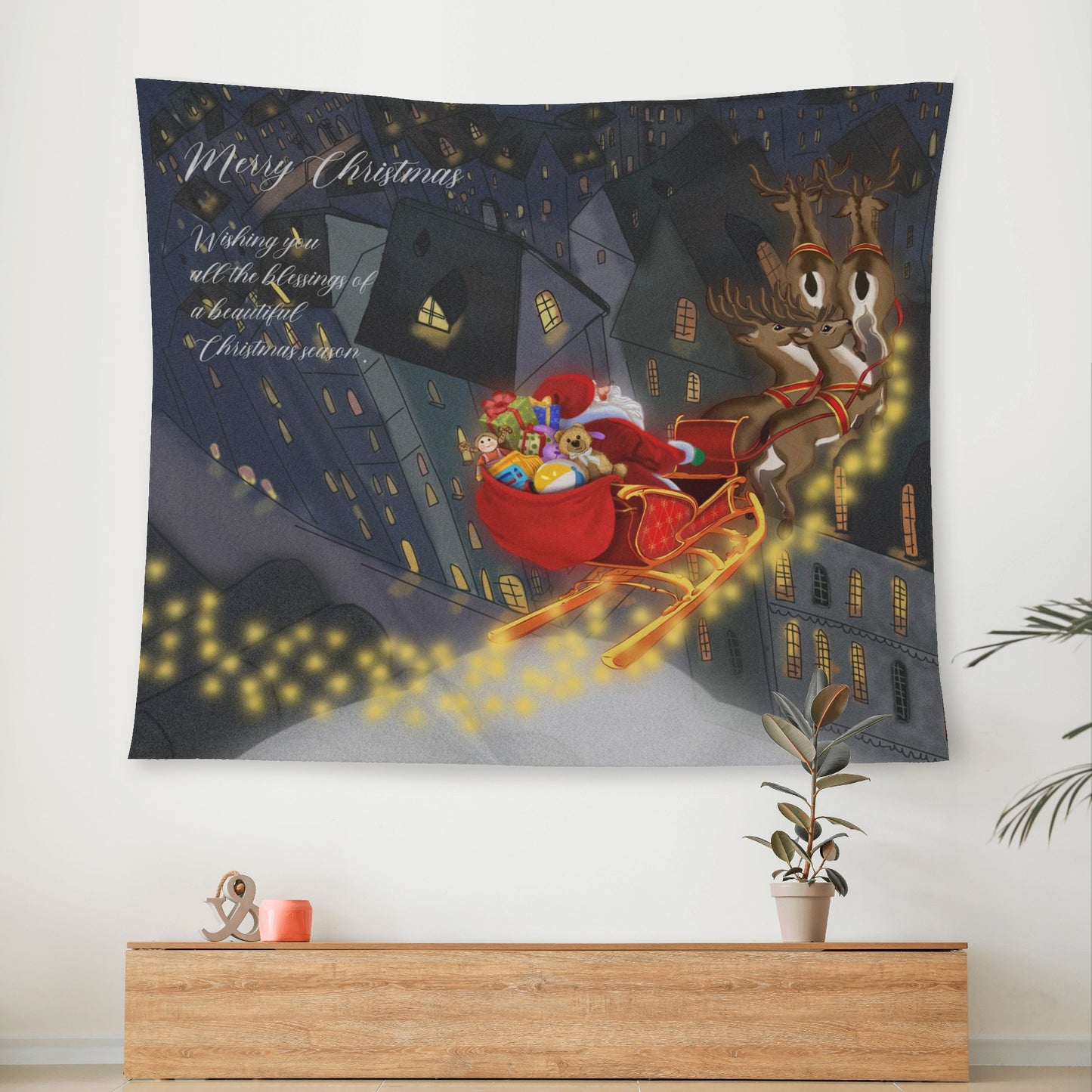 A Christmas Wish For All  Wall Tapestry