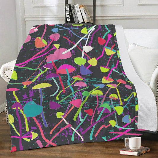 A Micro version of Taste the Rainbow with this Psychedelic Fleece Blanket