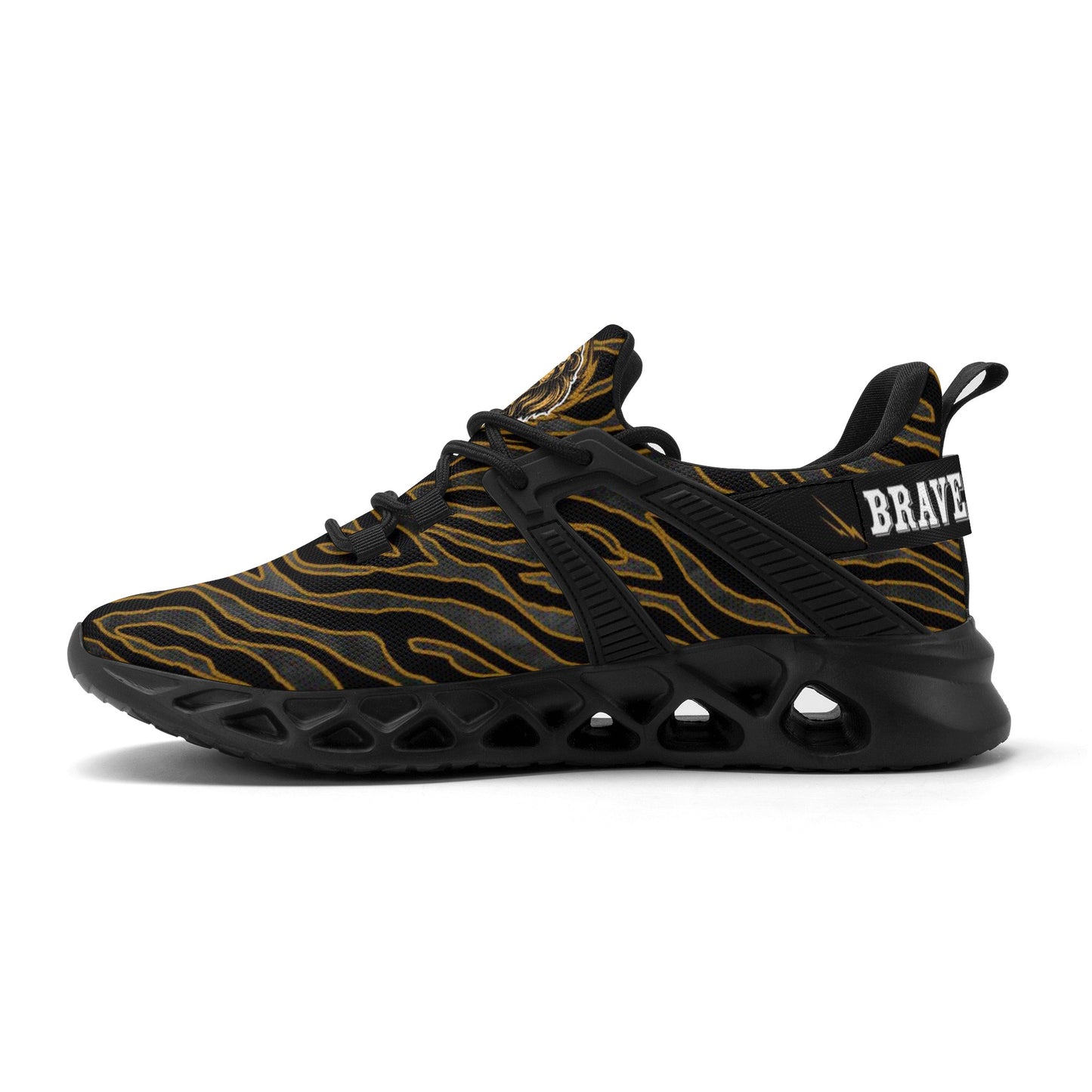Wise and Brave Motivational Lions Head Sneaker For Men