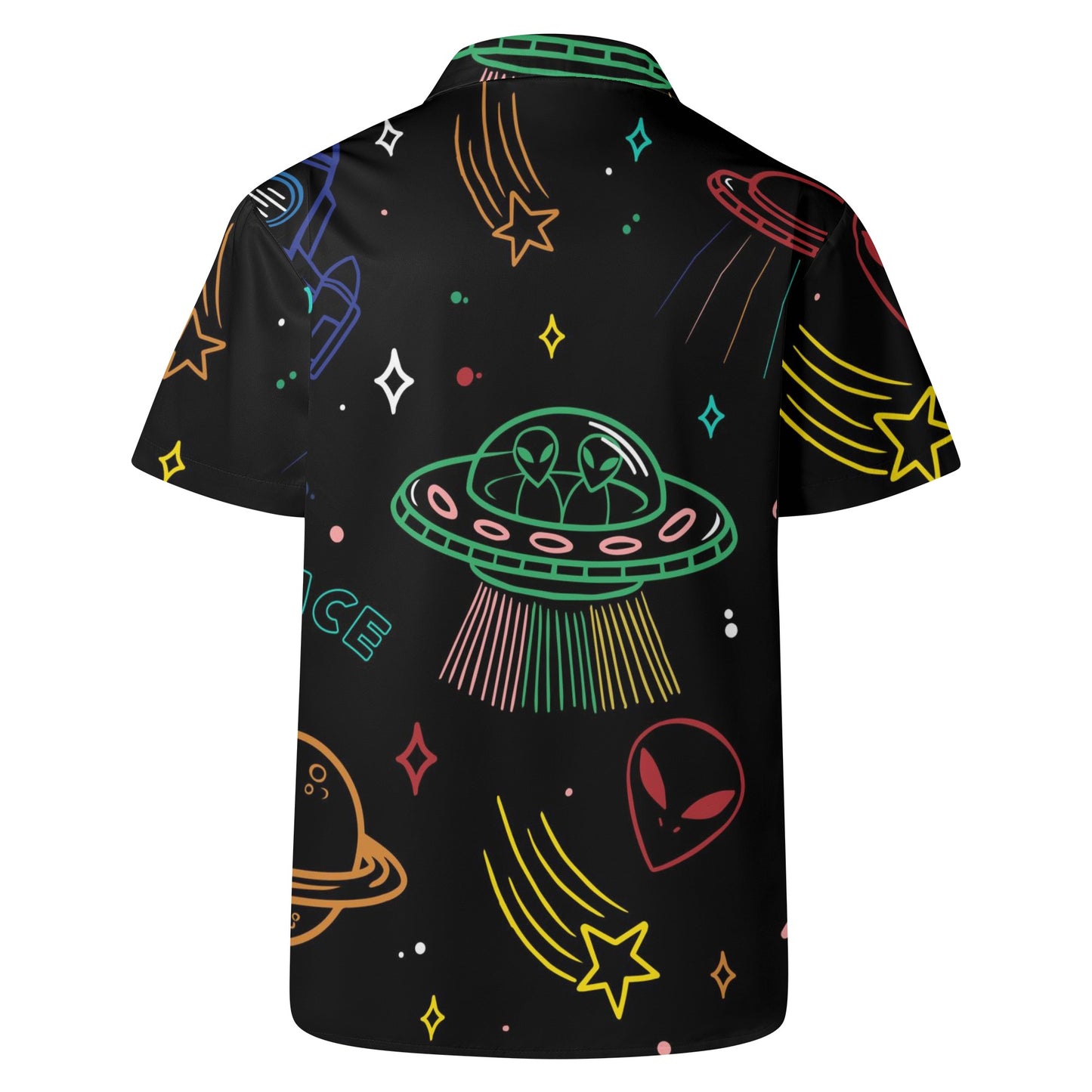 Alien Convention Mens Hawaiian Casual Shirt Great Gift for Dad