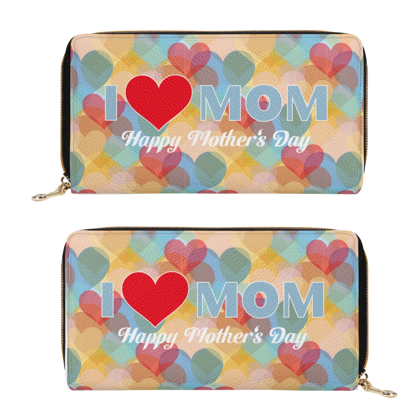I Love You Mothers Day Wallet PU L - Zipper Purse