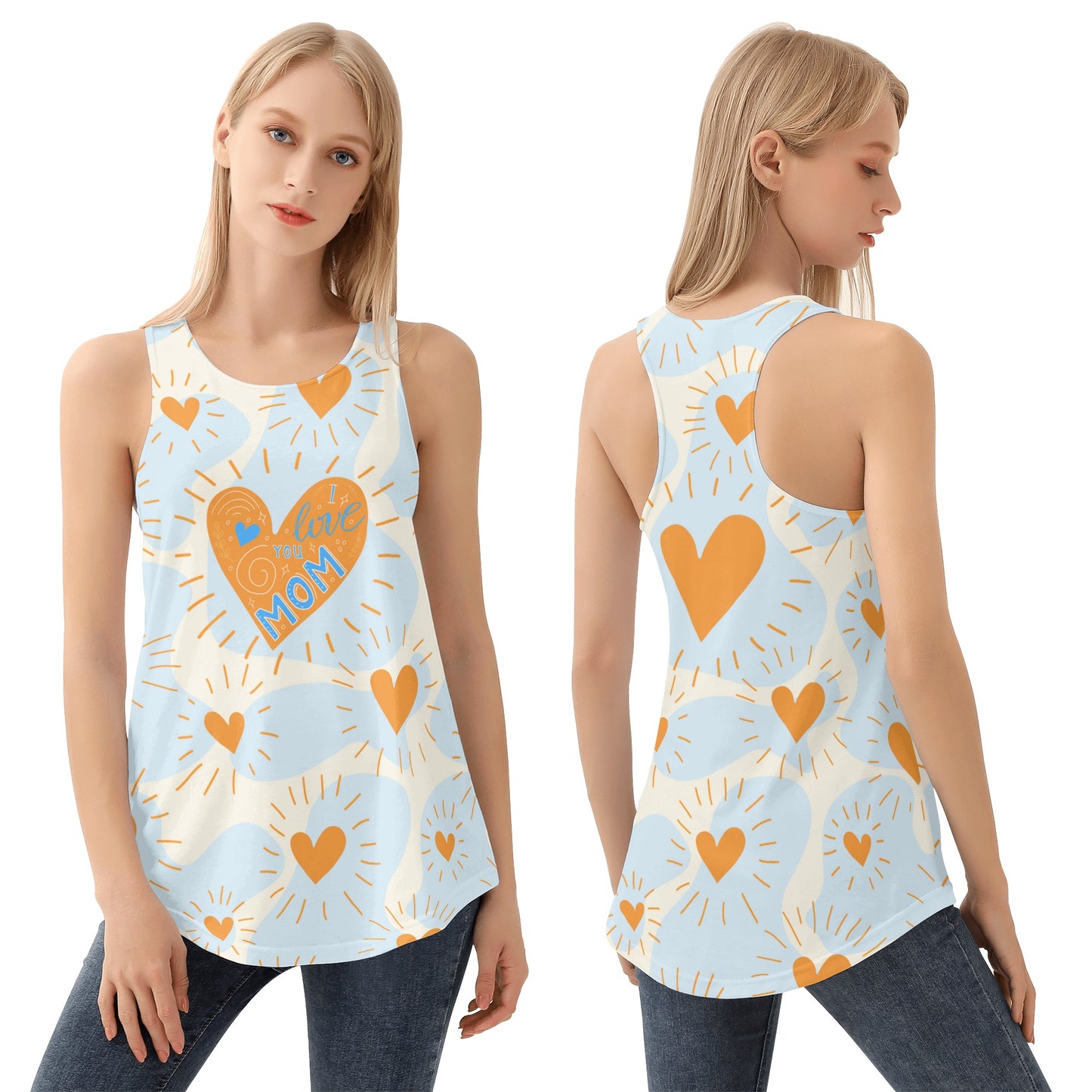 I Love You Mom Womens All Over Print Tank Top