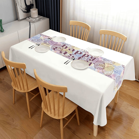 Pastel Pretty Happy Easter Bunny Table Runner