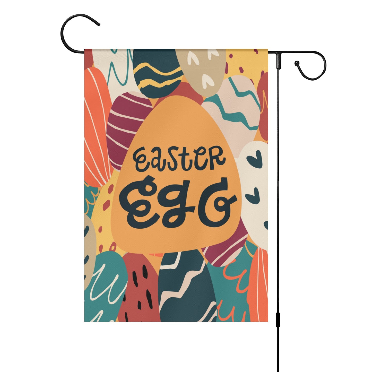 Hippy Easter Morning Banner, Satin Garden Flags 12X18 In