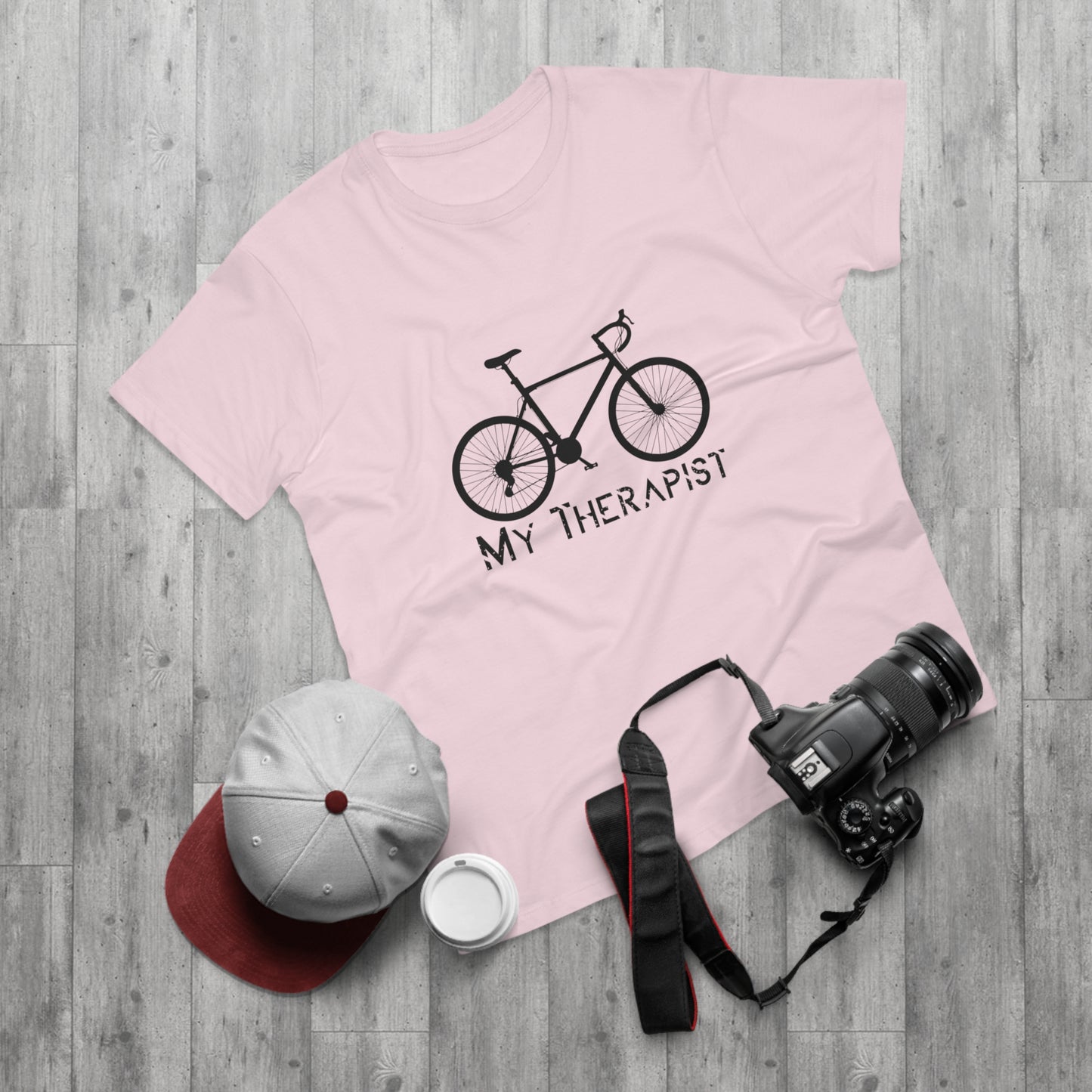 Bicycling is My Therapist Single Jersey Men's T-shirt