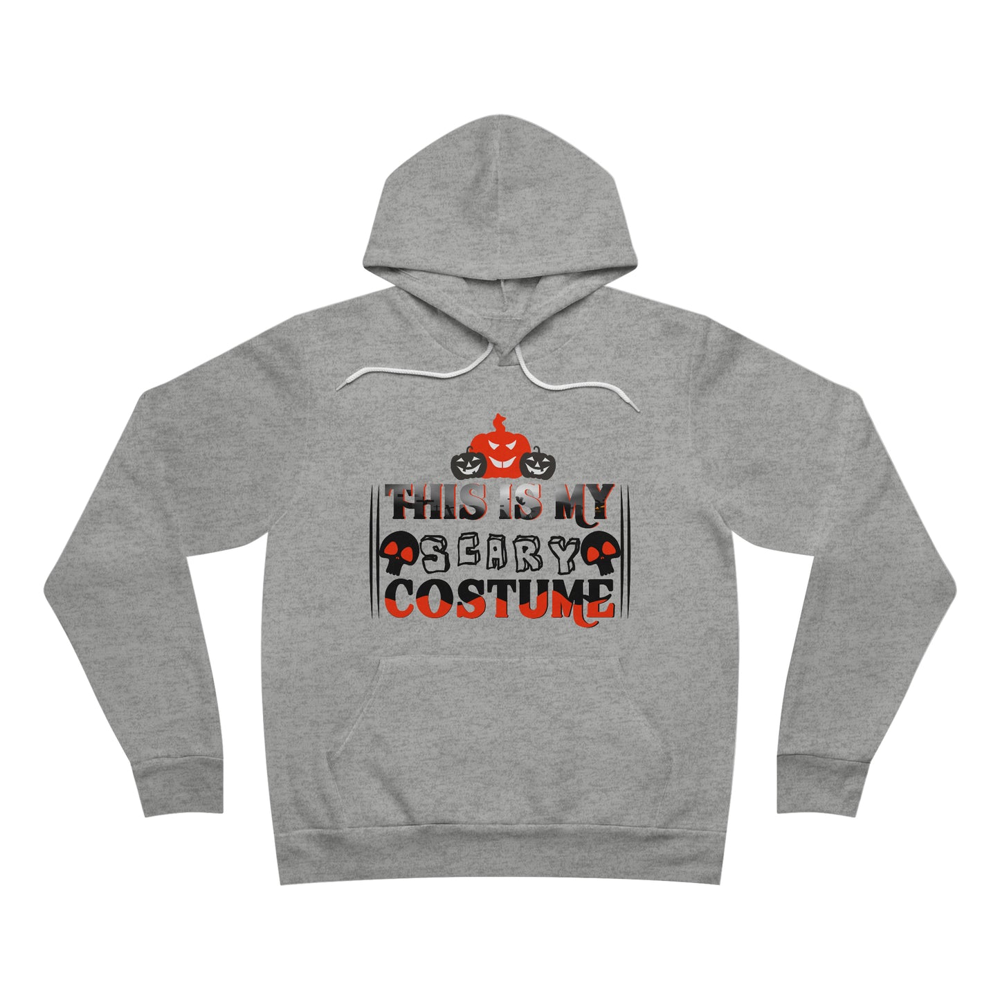 Scary Costumes for the Ones Who Don't Like Masks Sponge Fleece Pullover Hoodie