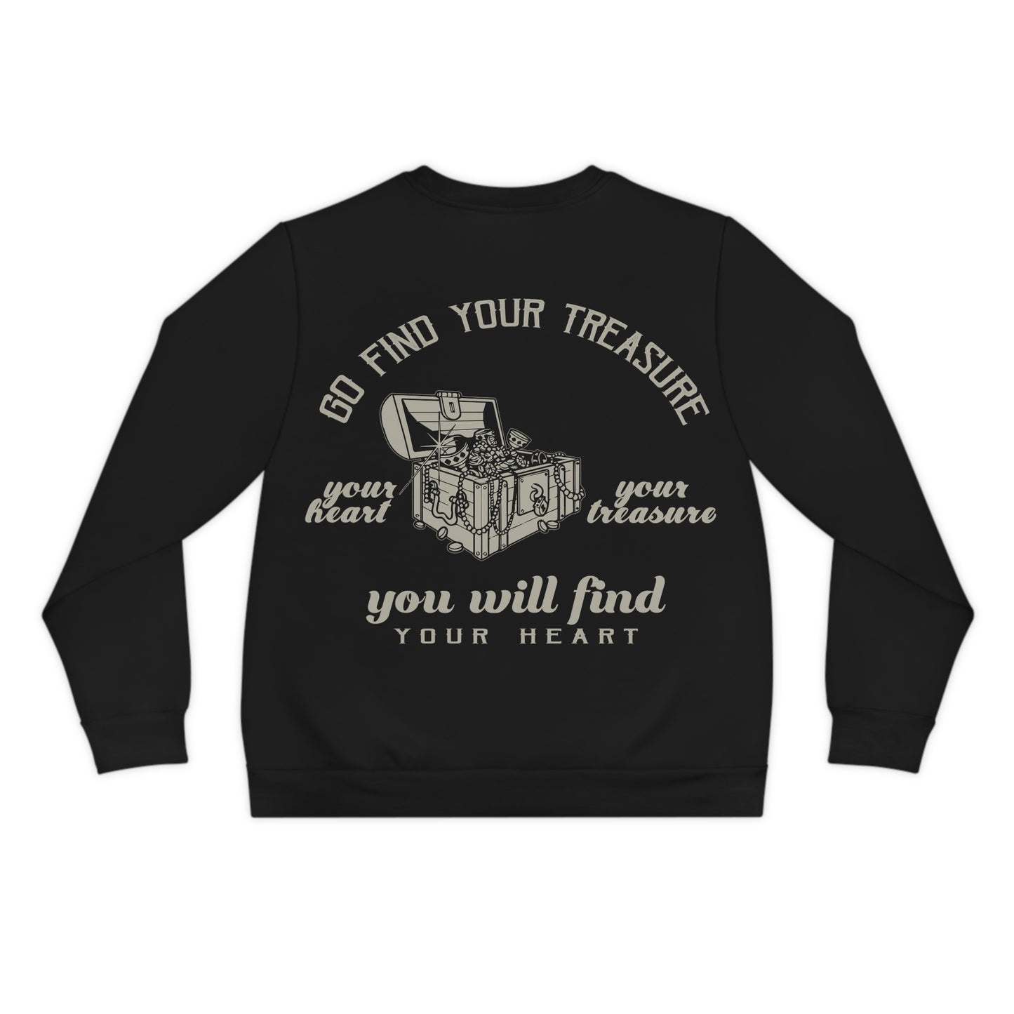 Motivational Warmer Lightweight Sweatshirt (AOP) Find Your Treasure
