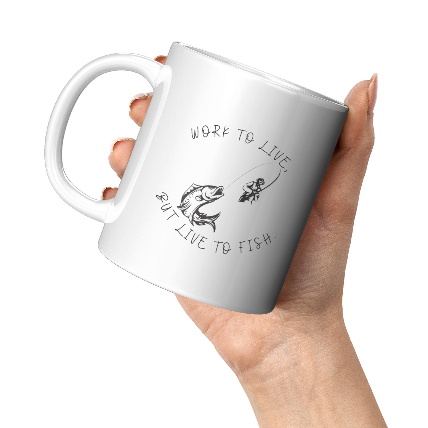 "Live To Fish" Mug For The Outdoor Enthusiast