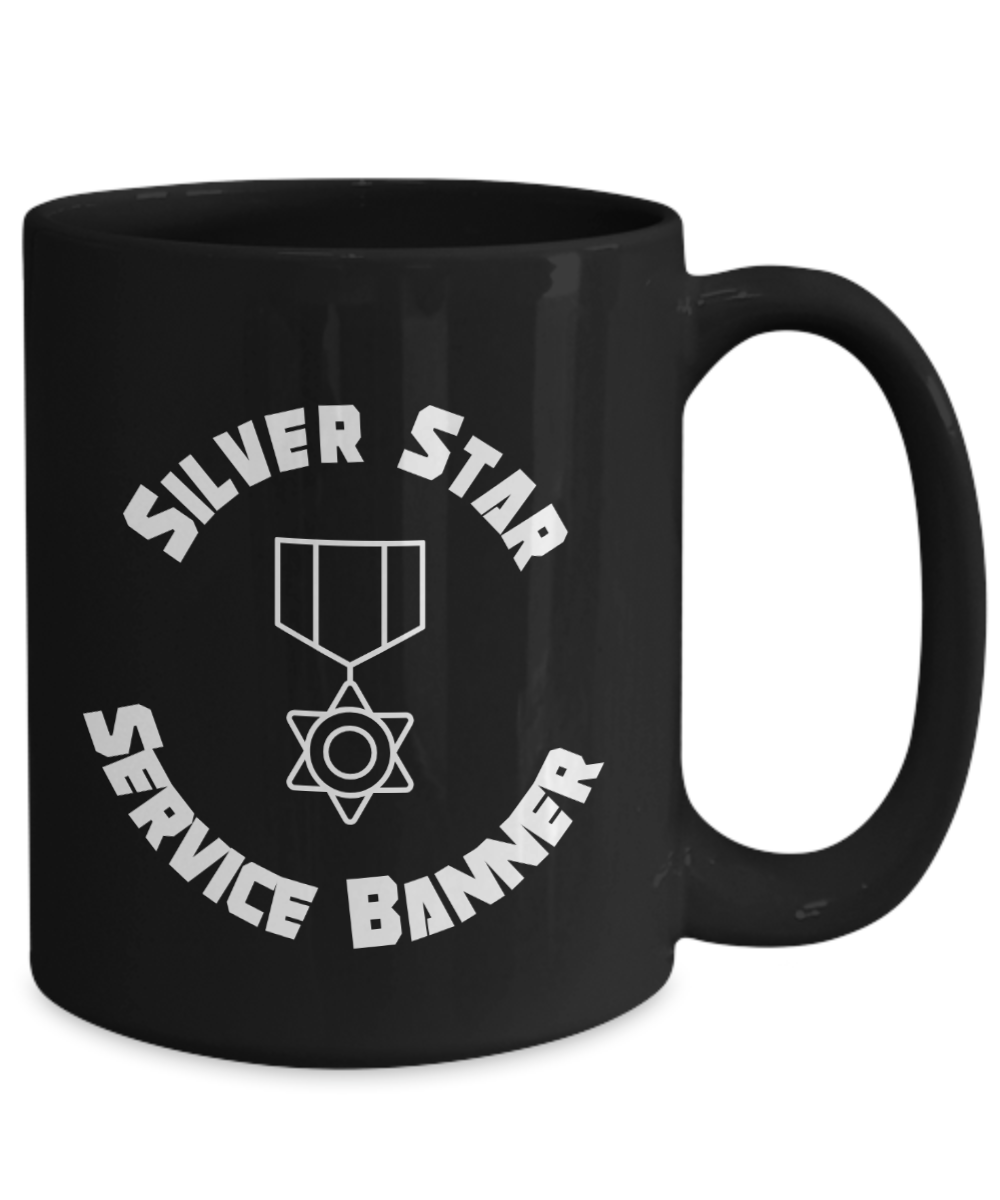 Honouring Soldiers On Silver Star Service Banner Day With This Black/White Mug Available In 2 Sizes