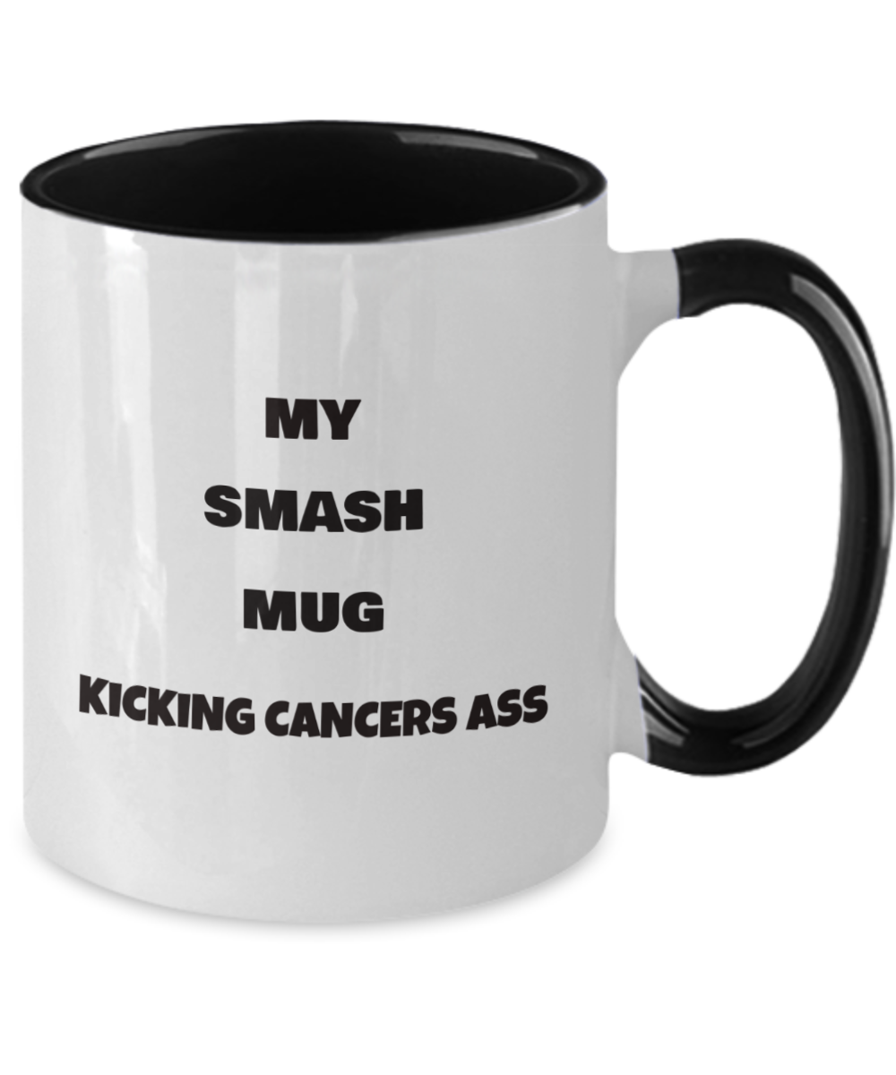 Kicking Cancers Ass Smash Mug Two-tone White/Black