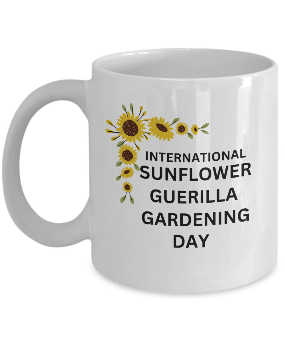 Sunflower Gardening Day Mug to Celebrate the Gardener in Your Life, Available In 2 Sizes