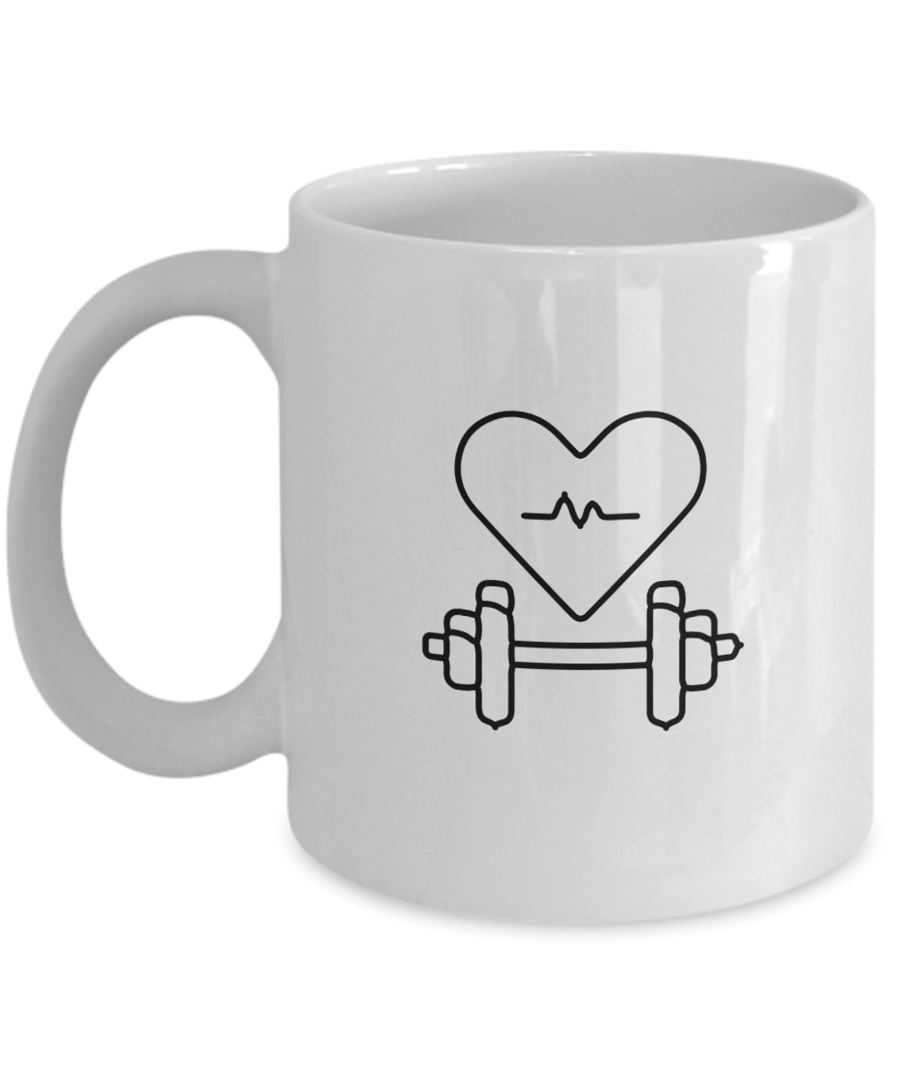 Health and Fitness Mug in Support of Getting People Moving for Global Employee Month White/Black Available In 2 Sizes