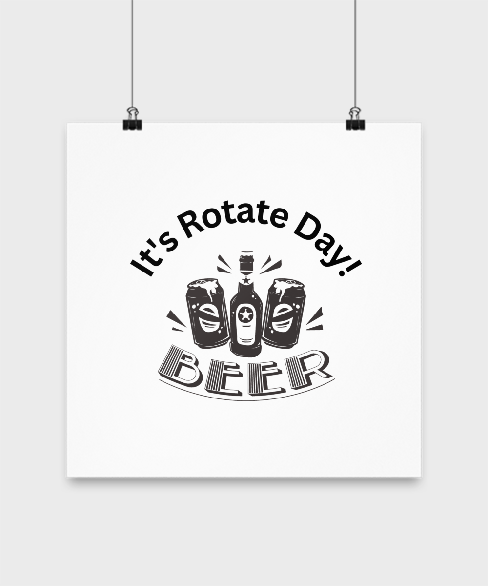 Celebrating National Rotate Your Beer Day Poster With a Variety of Size Choices