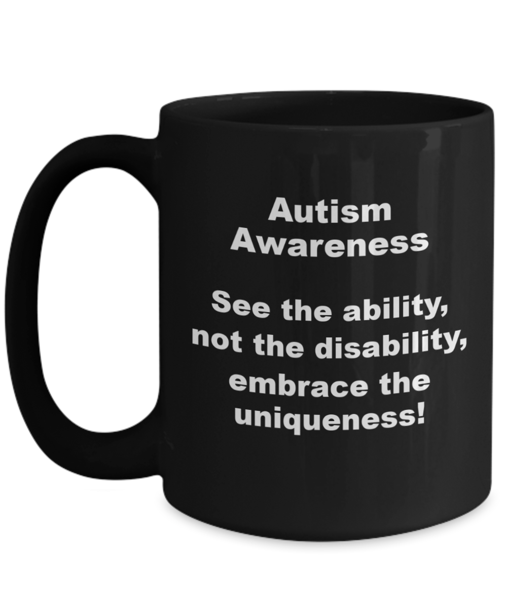 Autism Awareness Month, White/Black 2 Sizes to Choose From