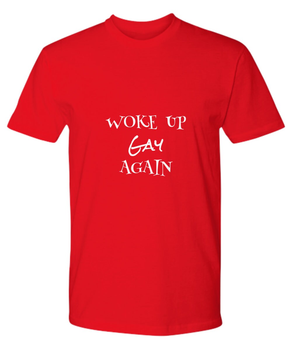 Lgbtq2s+ "woke up gay again" t-shirts and tank tops several color and style choices