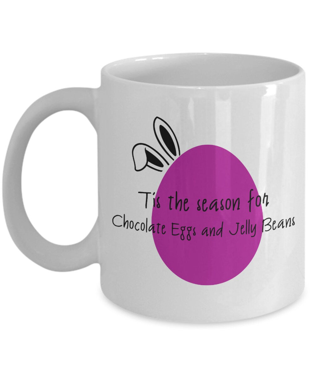 Chocolate Eggs and Jelly Beans Holiday Easter Mug