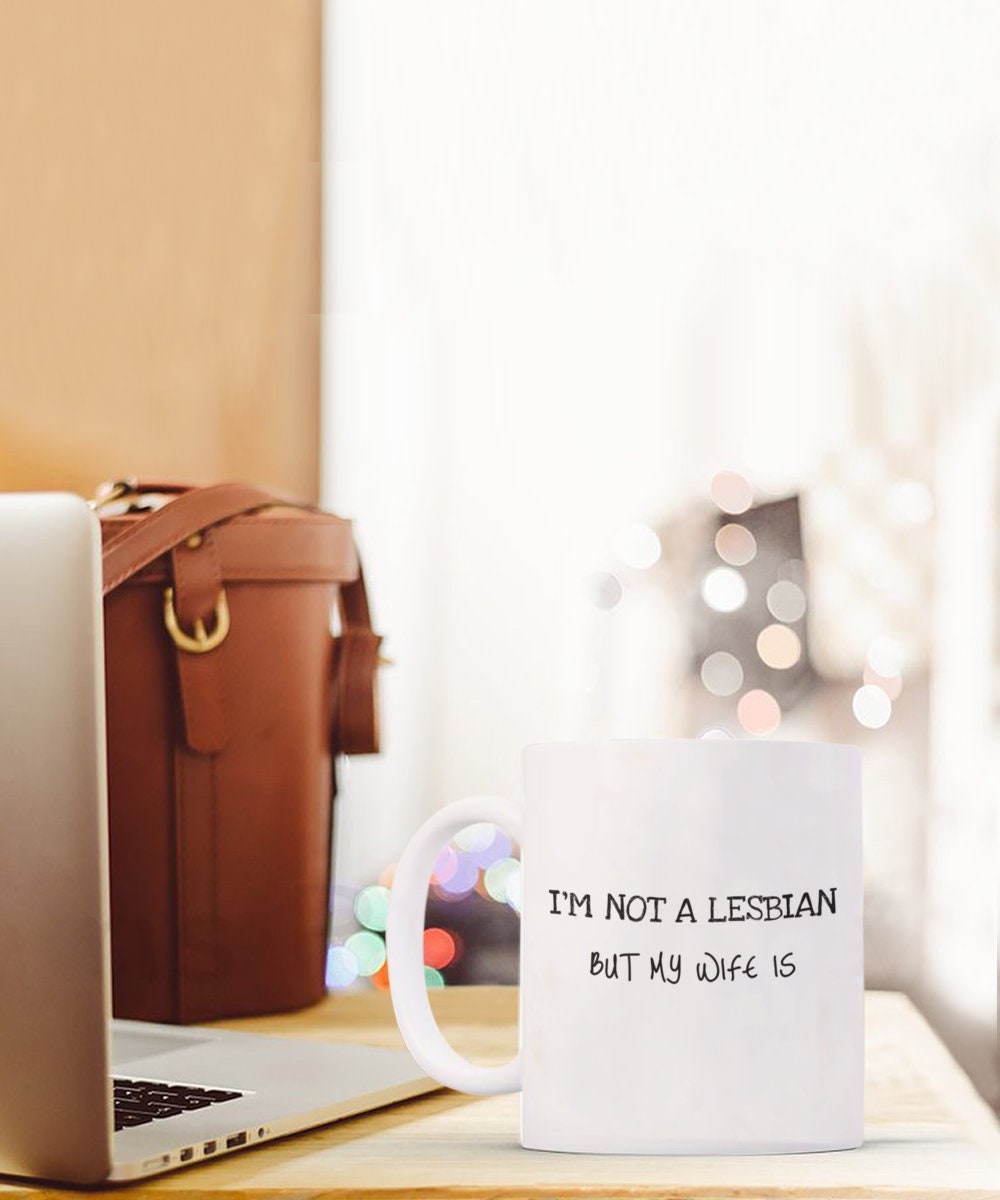 LGBTQ2S+ Lesbian Wife Pride Mug White/Black 2 size options