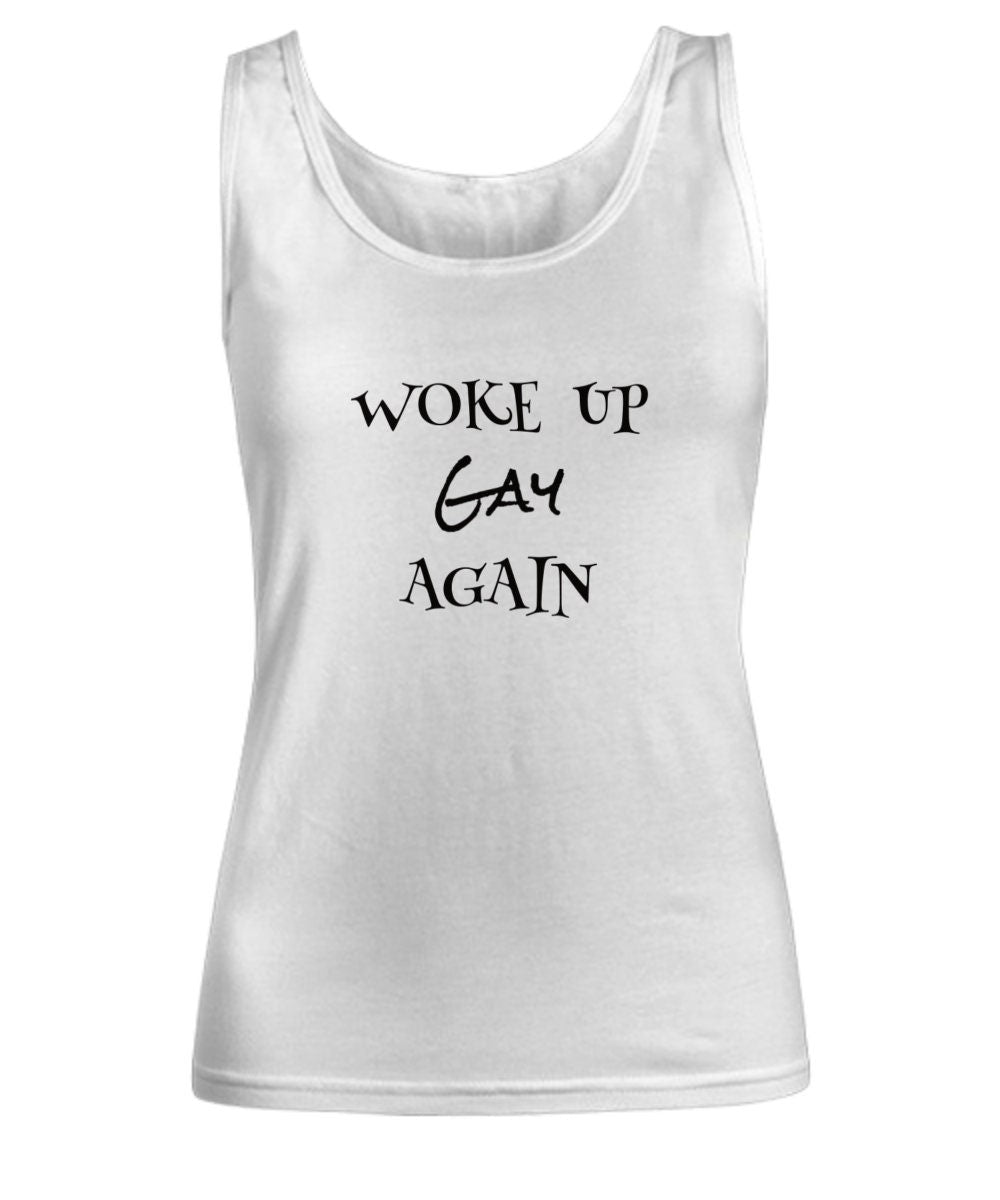 Lgbtq2s+ "woke up gay again" t-shirts and tops several color choices