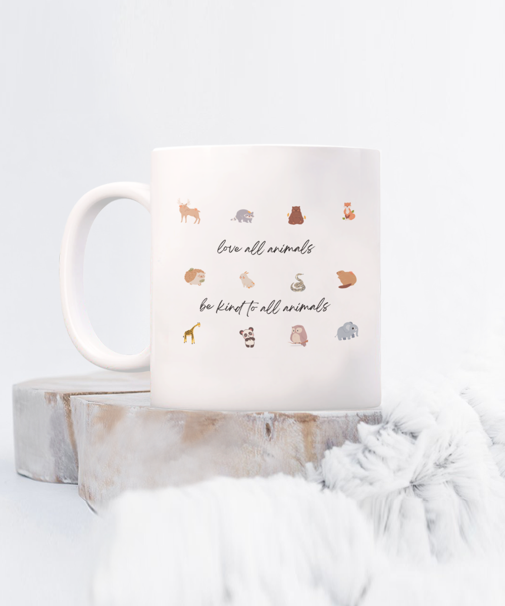 "Be Kind to Animals" Awareness Mug For The Month Of May Available In 2 Sizes